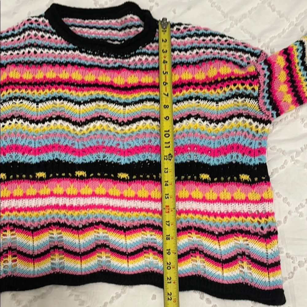 Multicolor Striped Women's Sweater large